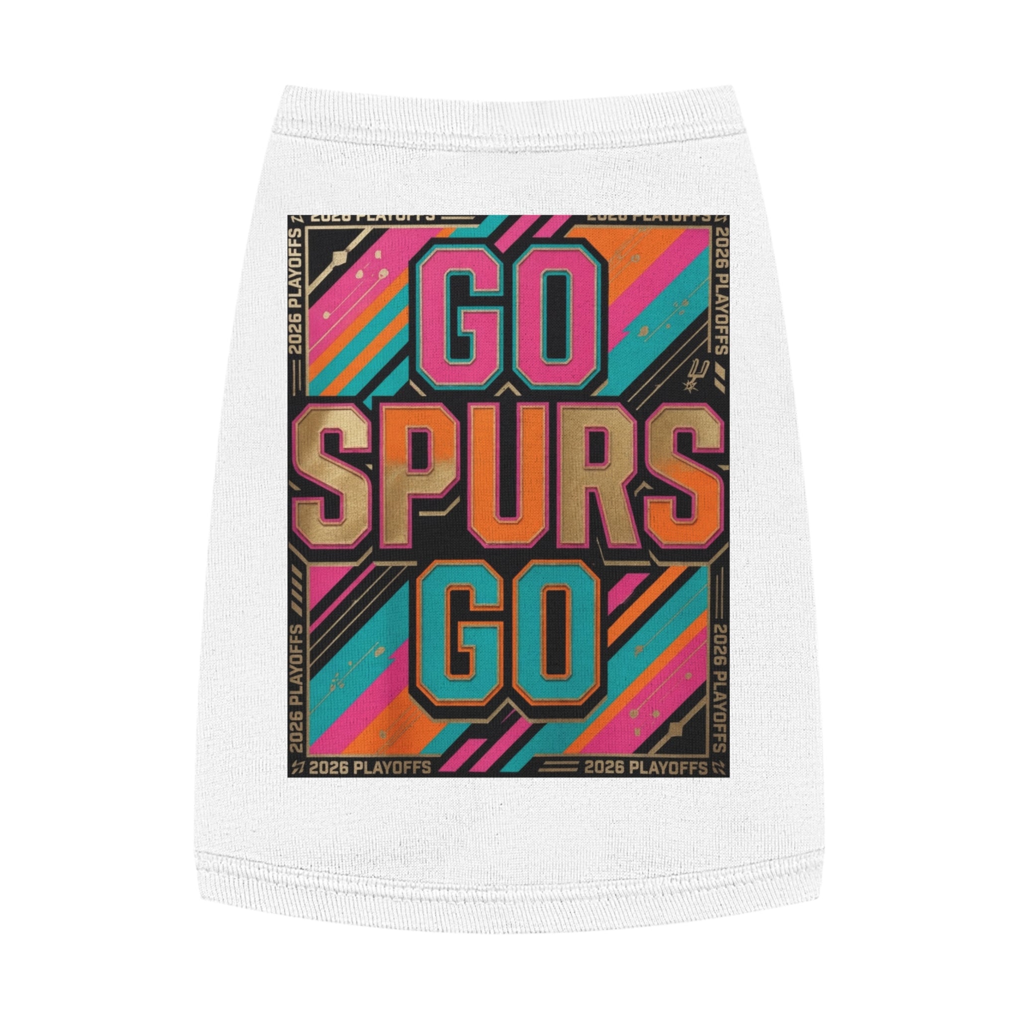 Go Spurs Go Pet Tank Top | Playoffs 2026