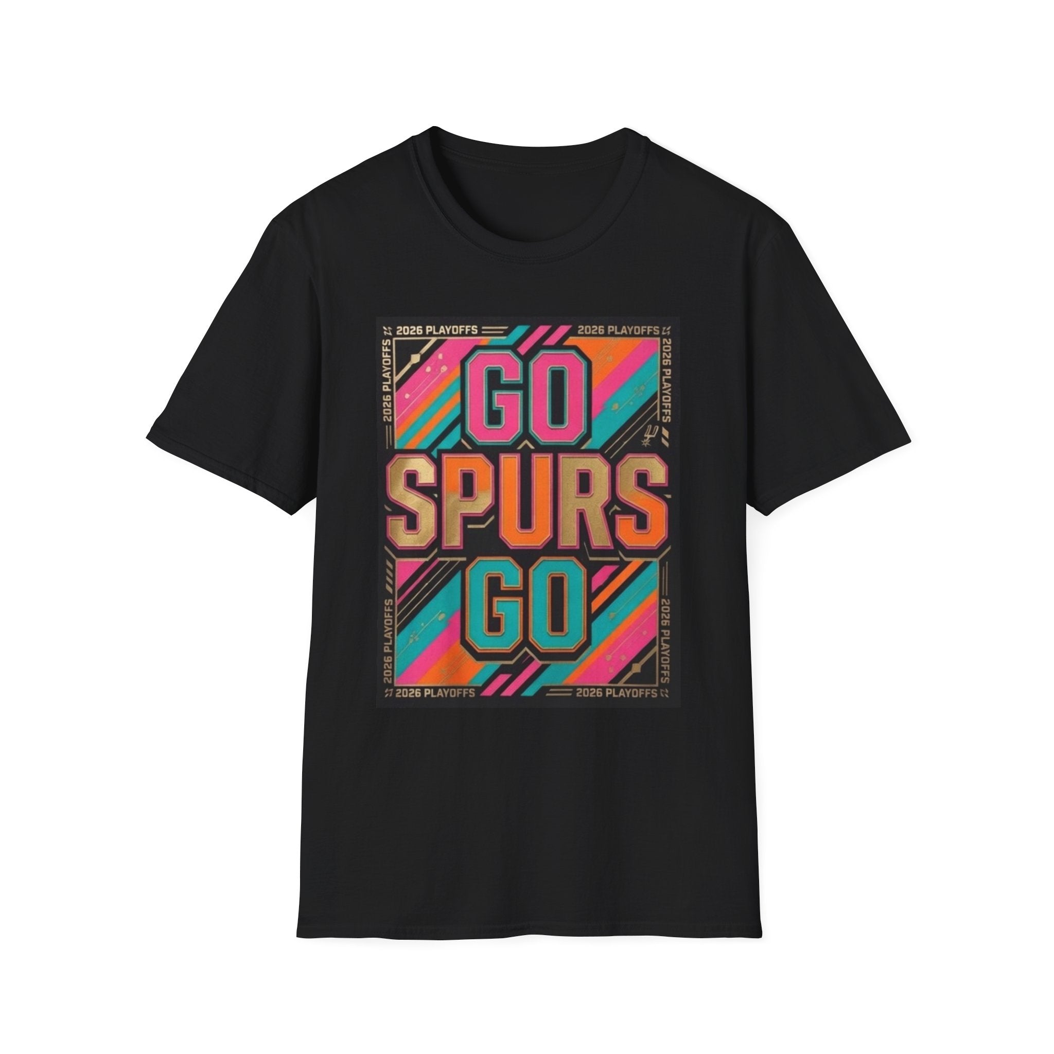 Go Spurs Go T-Shirt | Retro Neon Basketball Fan Tee