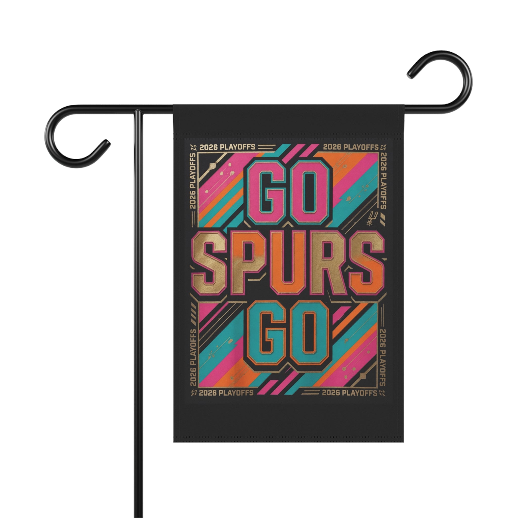 Go Spurs Go Garden Flag | House Banner, Sports Playoffs Design