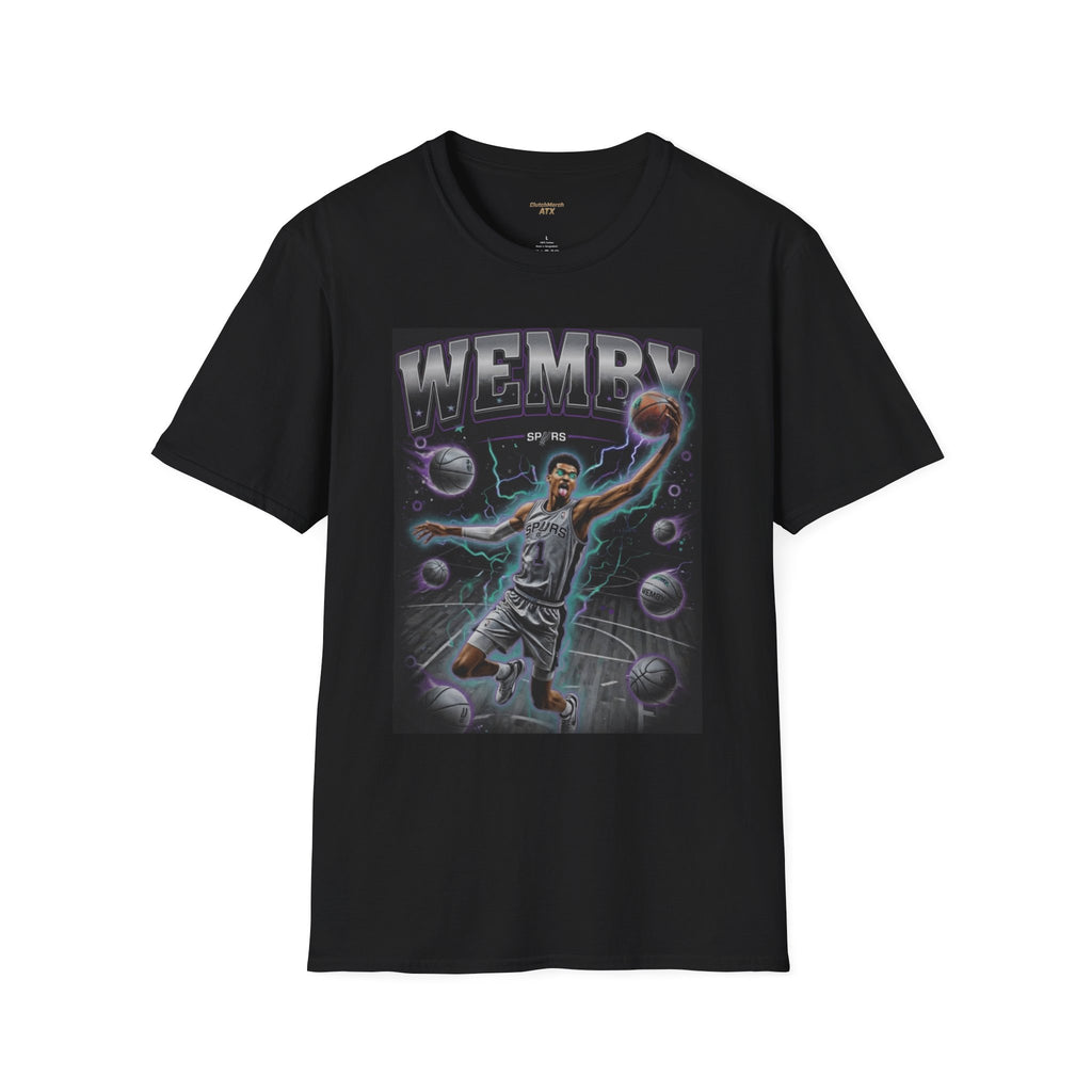 WEMBY Electric Dunk SAN ANTONIO Spurs Shirt | Victor Wembanyama Poster Tee | Spurs Fans Premium Streetwear