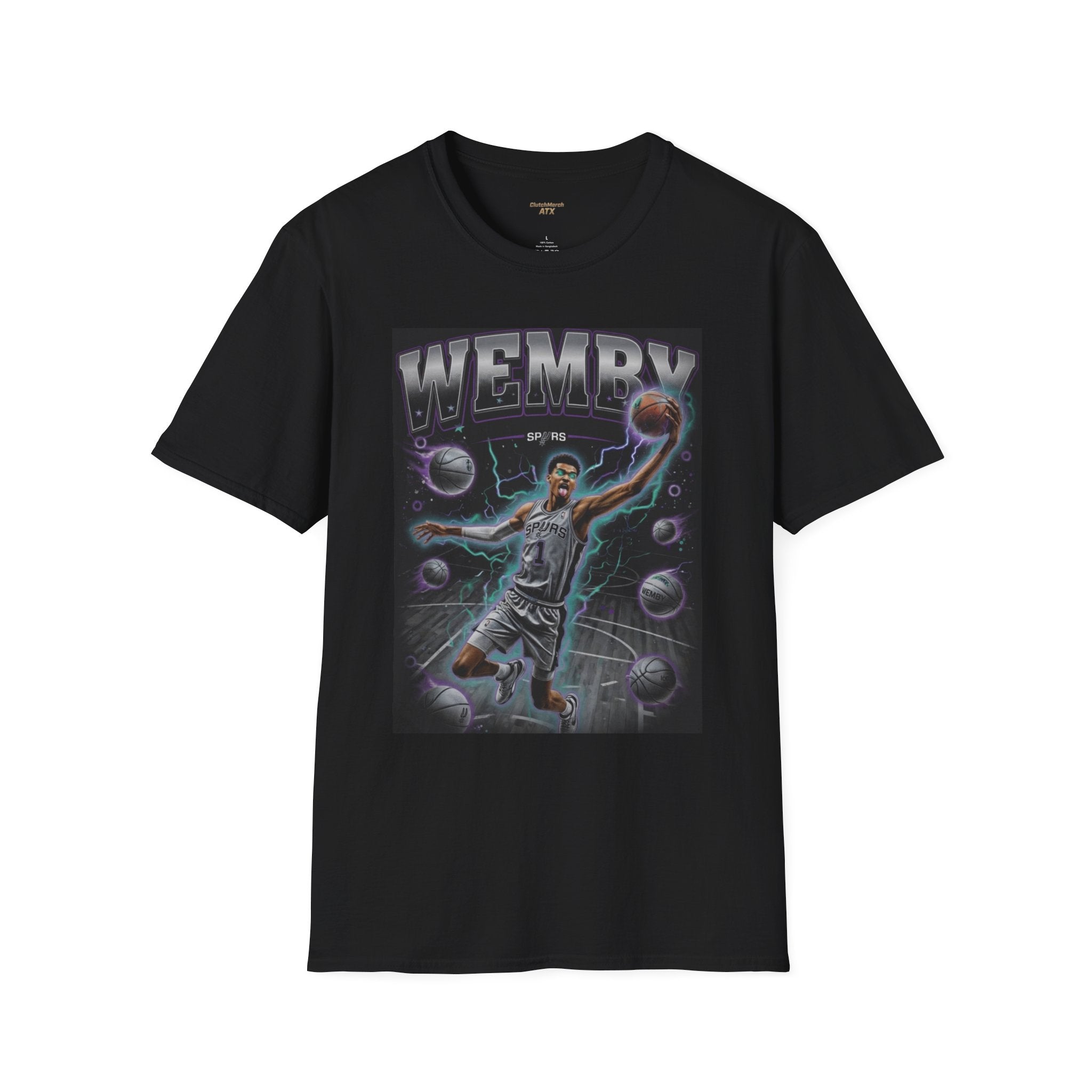 WEMBY Electric Dunk SAN ANTONIO Spurs Shirt | Victor Wembanyama Poster Tee | Spurs Fans Premium Streetwear