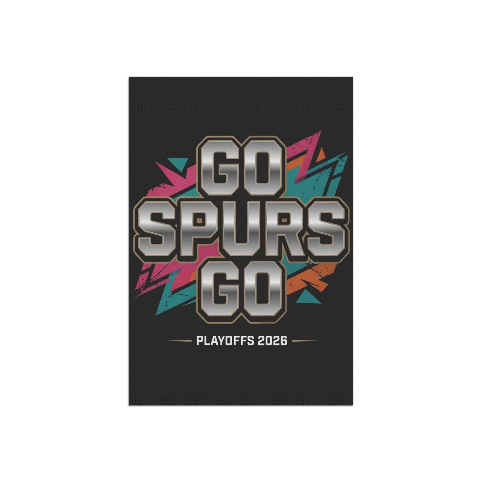 Go Spurs Go Garden Flag | House Banner, Sports Playoffs Design