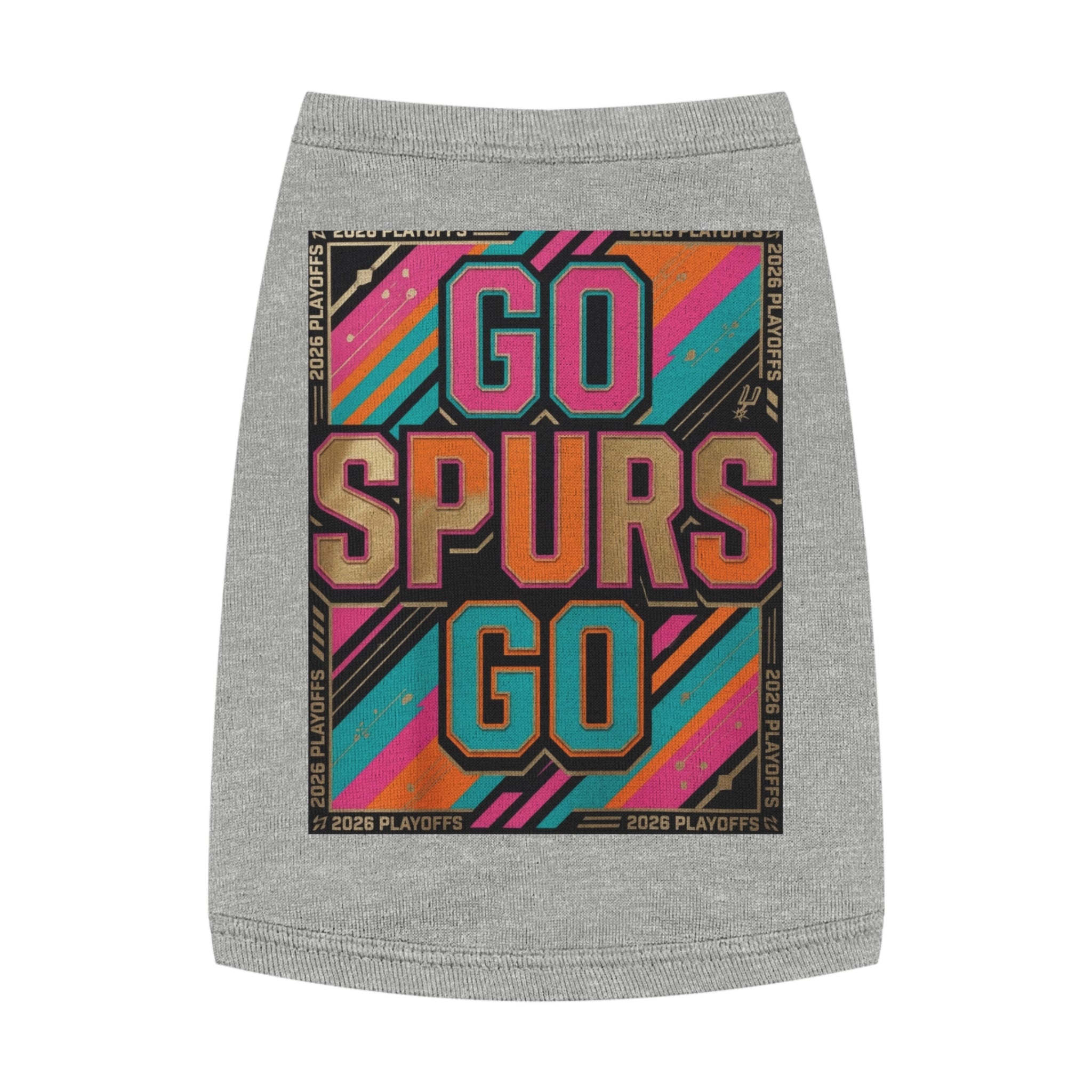 Go Spurs Go Pet Tank Top | Playoffs 2026