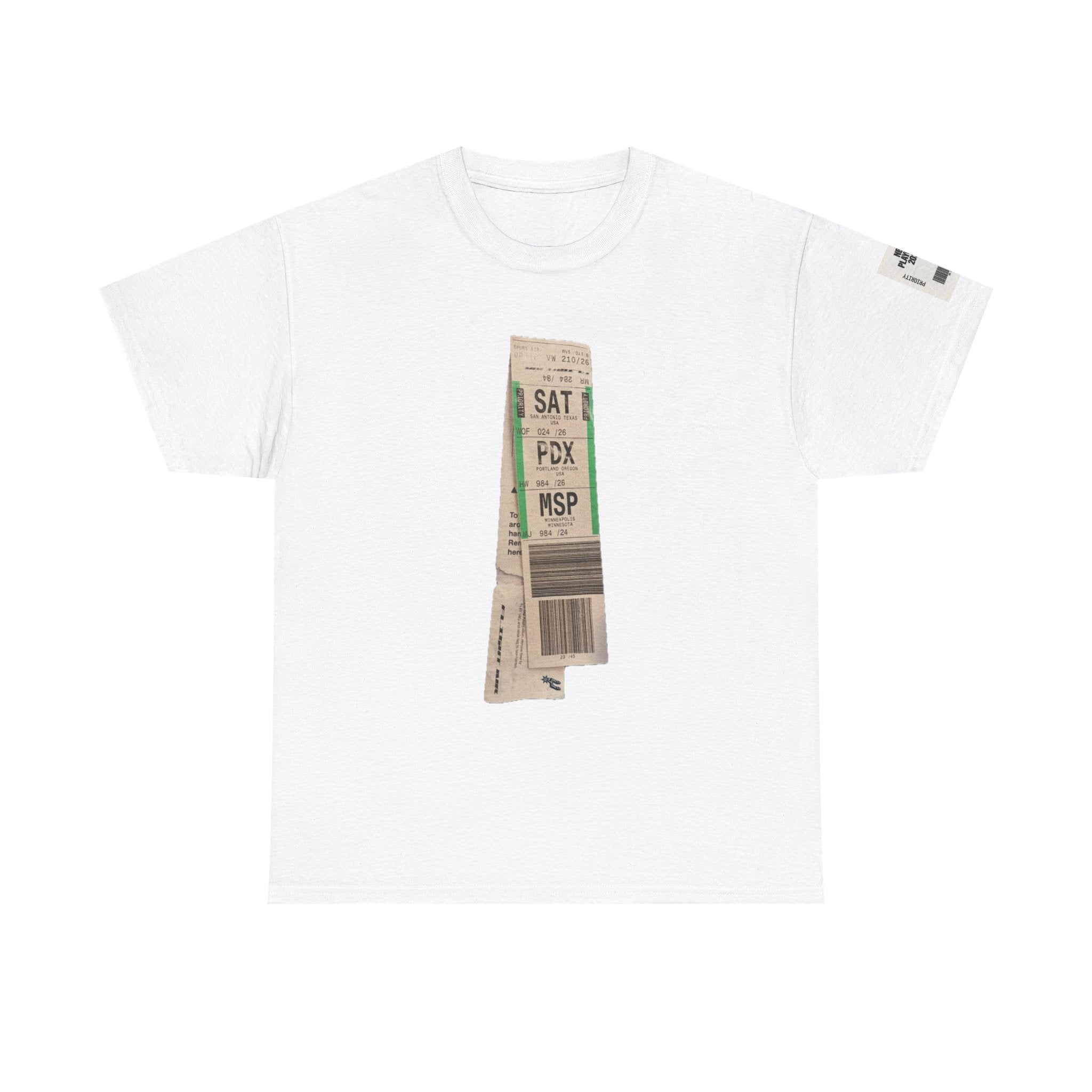 San Antonio Spurs Beat Portland Now Face Minnesota - Airport Code Luggage Tag T-Shirt - Jordan Style Playoff Tee