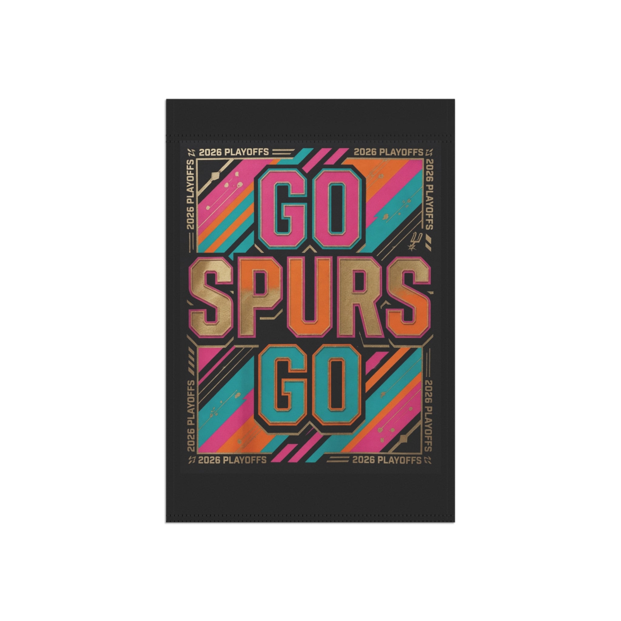 Go Spurs Go Garden Flag | House Banner, Sports Playoffs Design