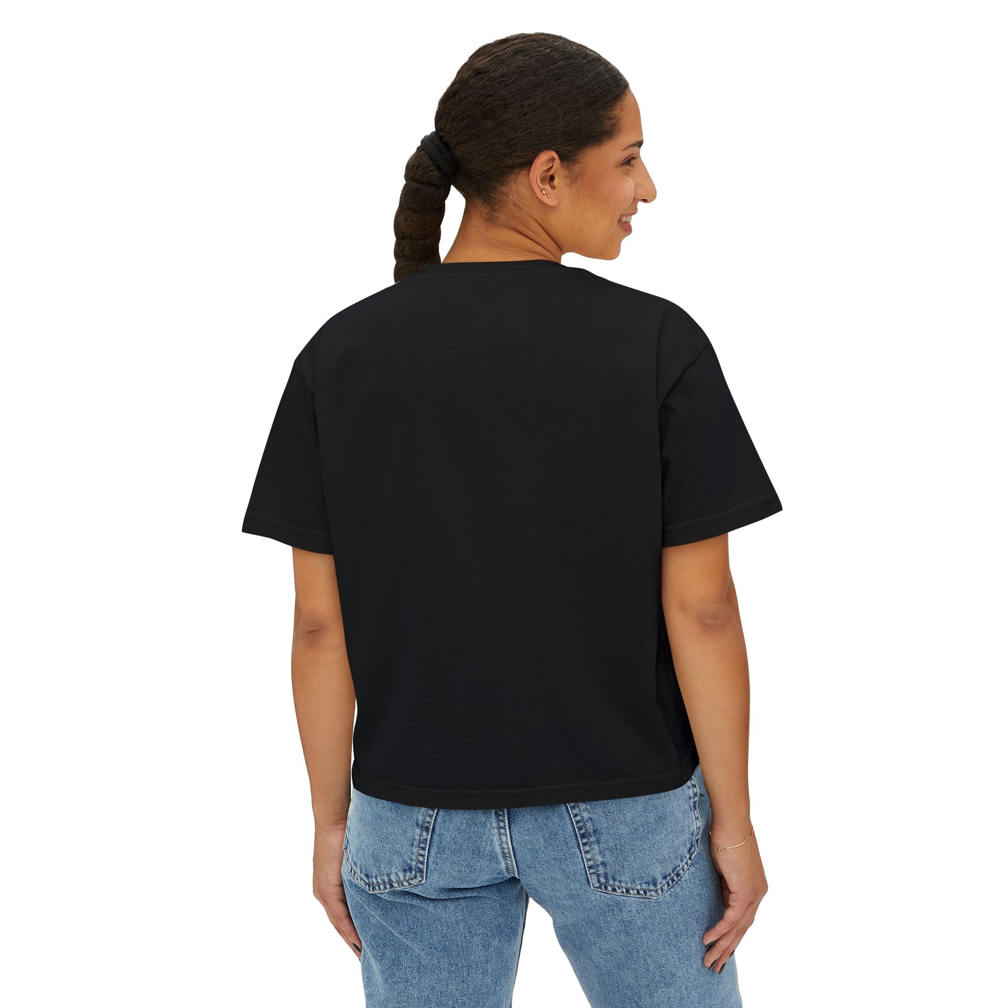 Women's Boxy Go Spurs Go T-Shirt | San Antonio Basketball Fan Tee