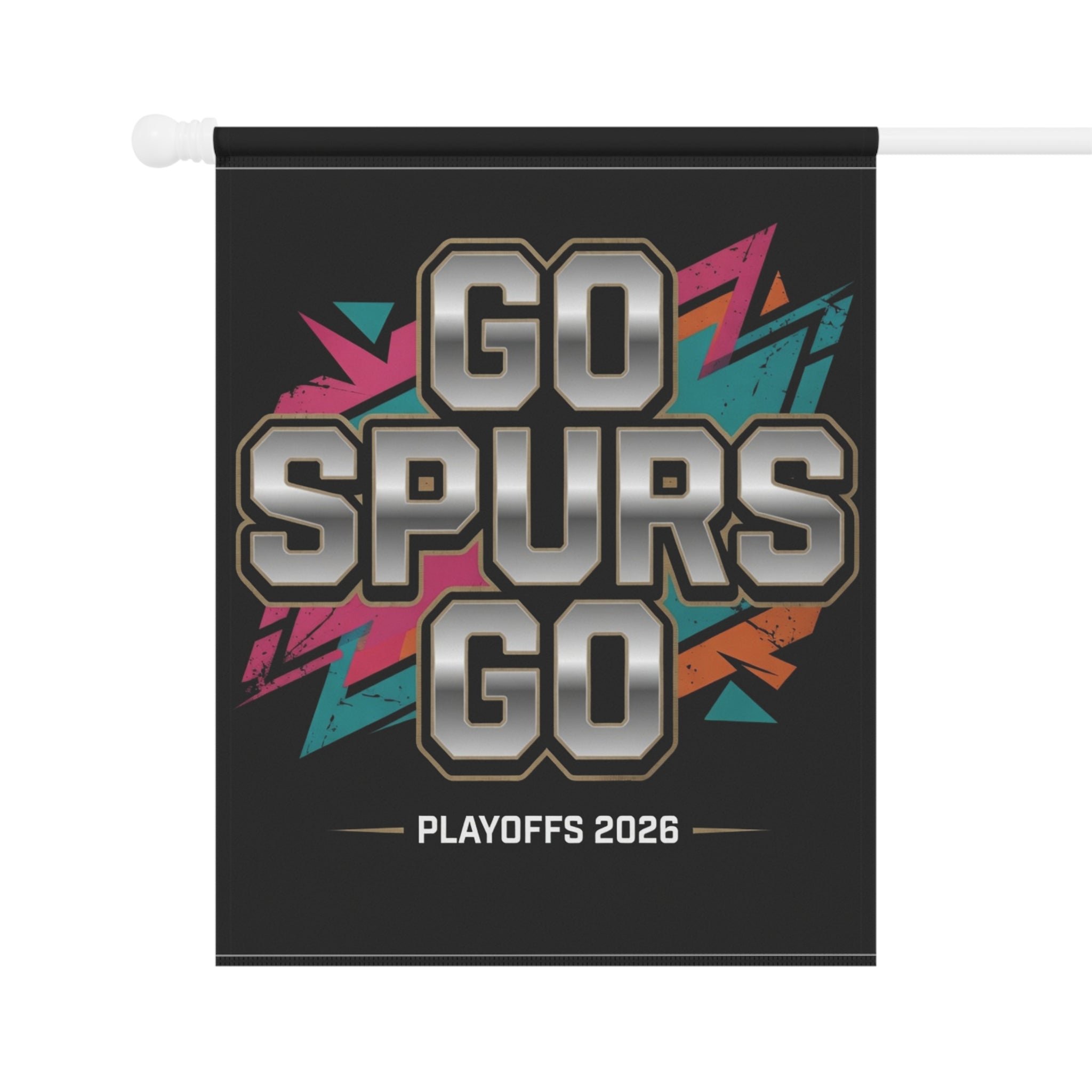 Go Spurs Go Garden Flag | House Banner, Sports Playoffs Design