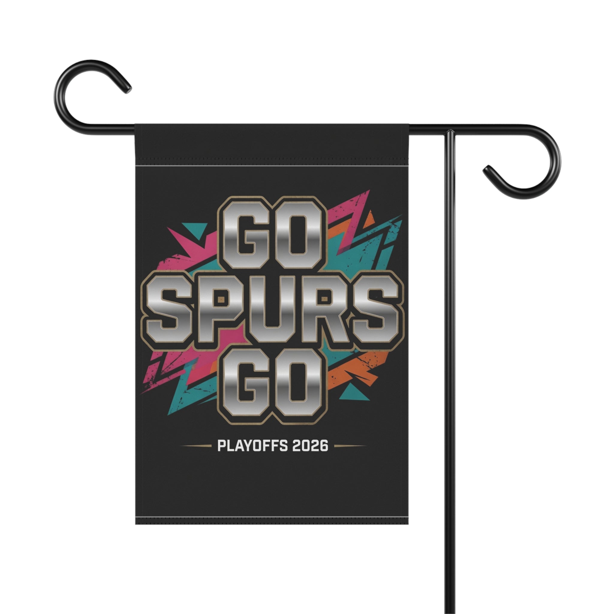Go Spurs Go Garden Flag | House Banner, Sports Playoffs Design
