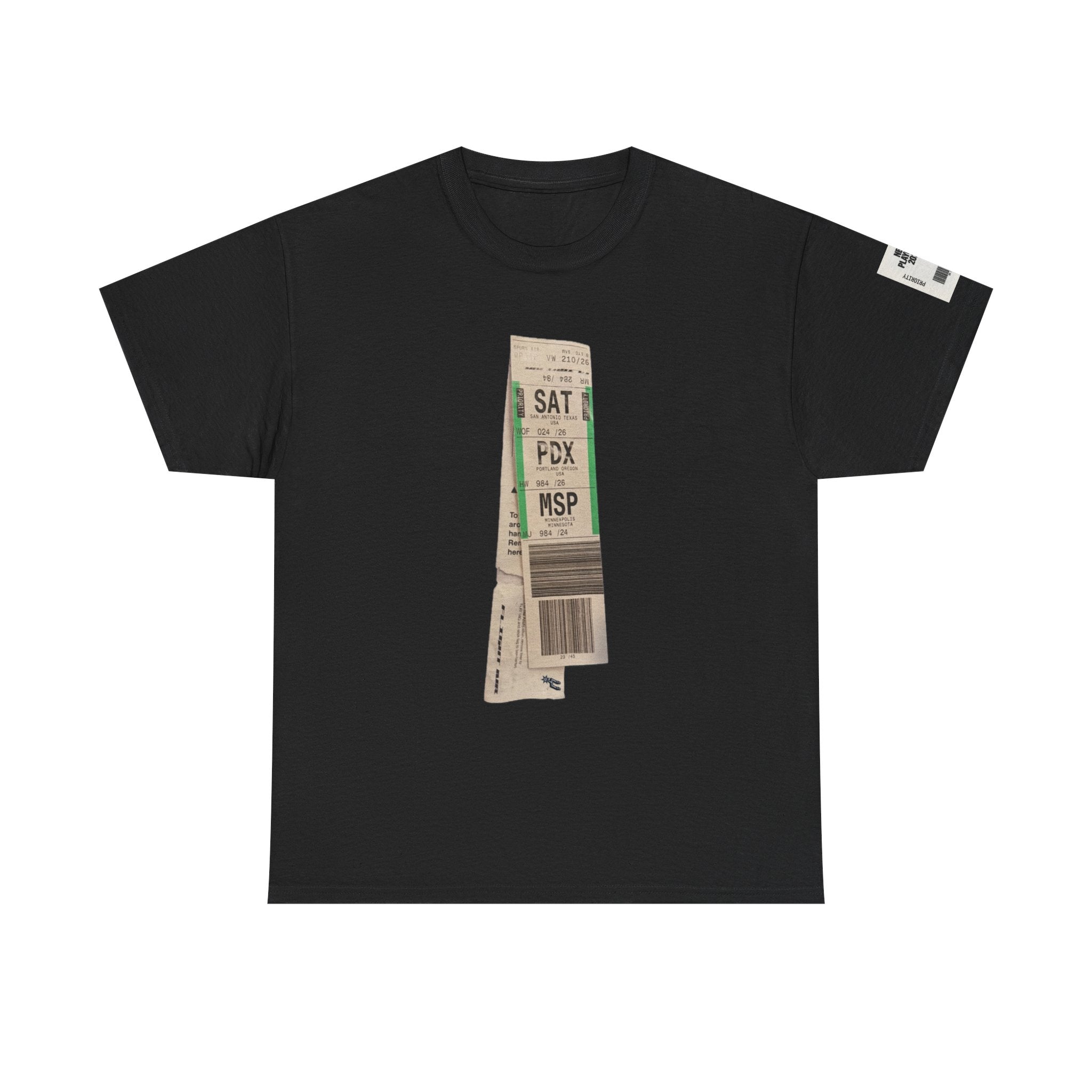 San Antonio Spurs Beat Portland Now Face Minnesota - Airport Code Luggage Tag T-Shirt - Jordan Style Playoff Tee