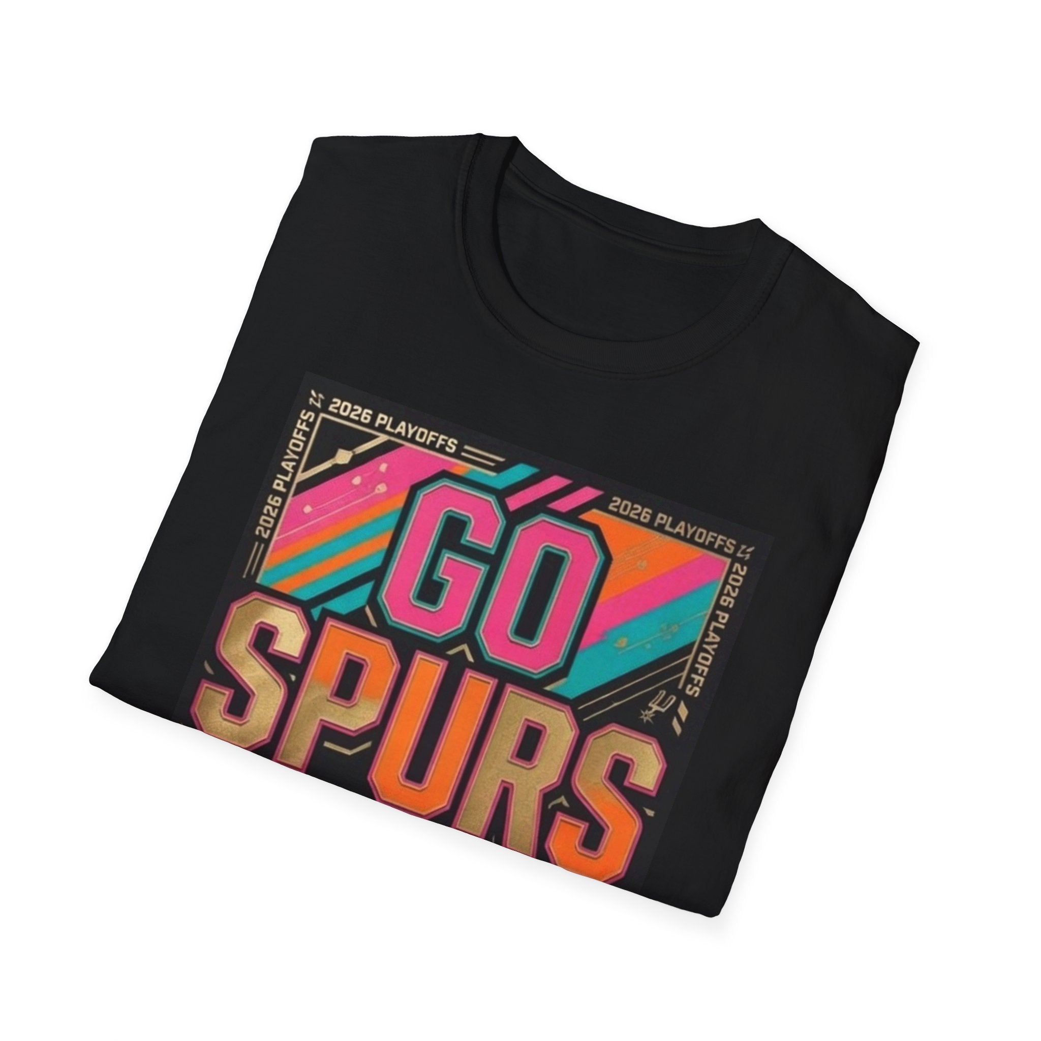 Go Spurs Go T-Shirt | Retro Neon Basketball Fan Tee