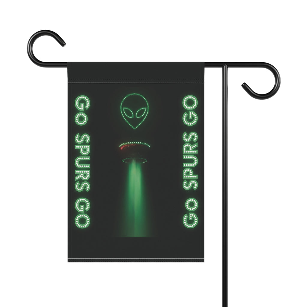 Yard and Garden Flag - 12x18 Double Sided - The Alien over SA
