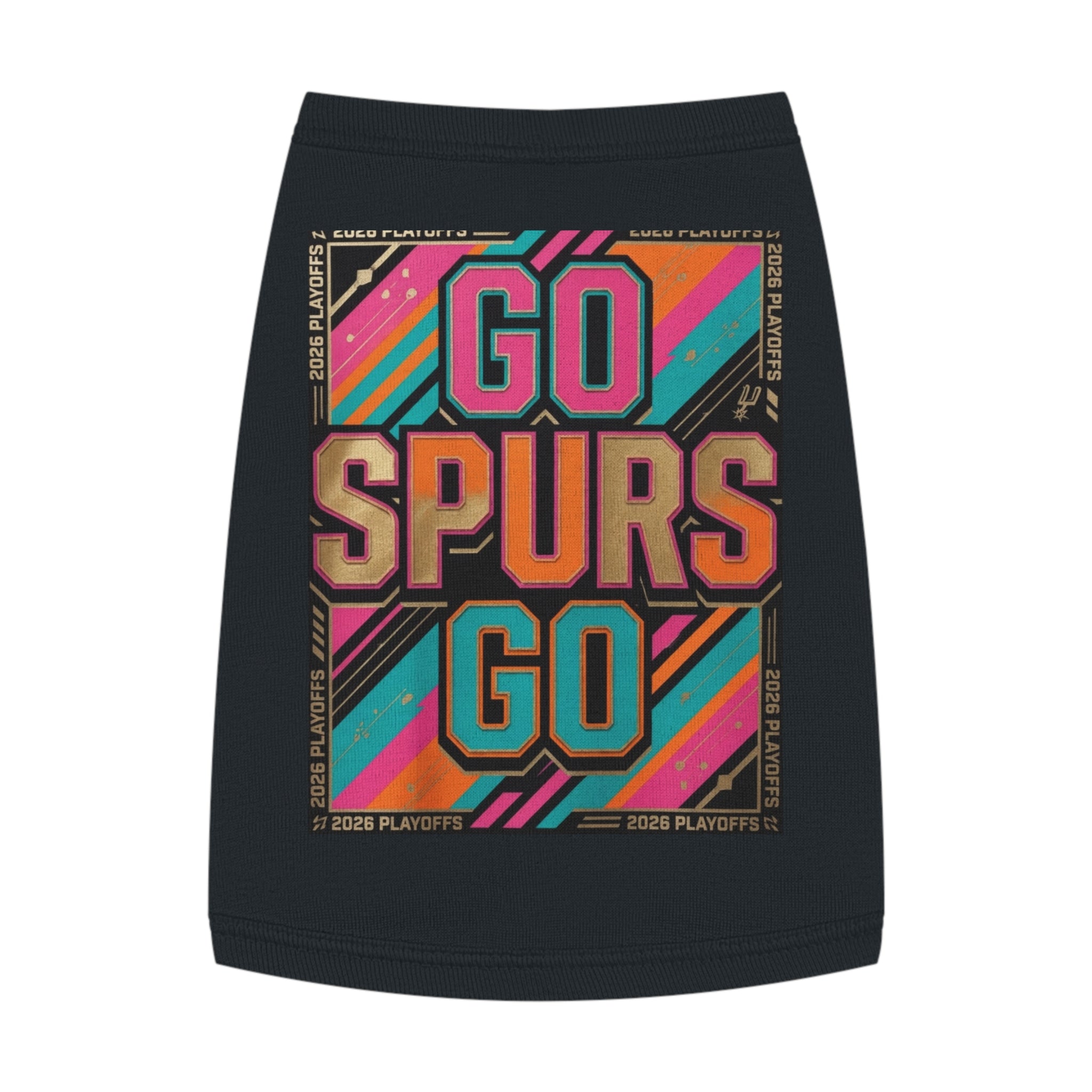 Go Spurs Go Pet Tank Top | Playoffs 2026