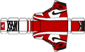 Air J 1 Chicago Papercraft Sneaker Template